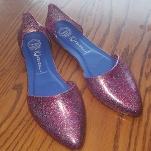 NWOT Jeffrey Campbell - Pink, sparkly jelly flats